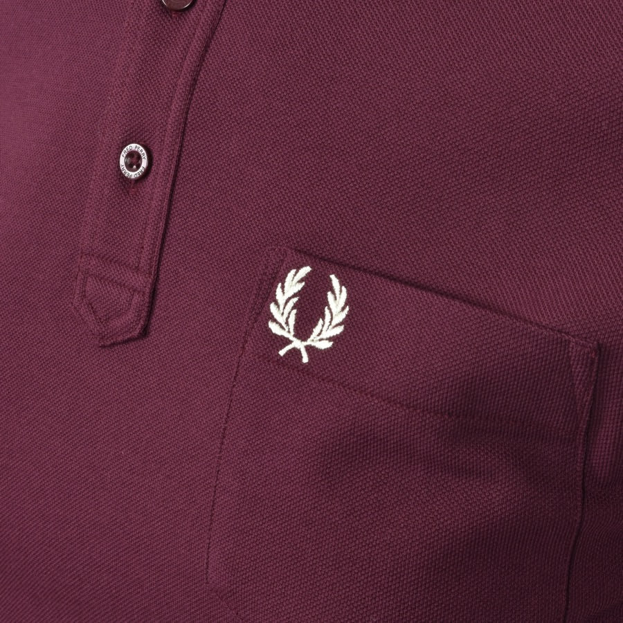 Alternative Image for ProductFred Perry Button Down Collar Polo T Shirt Burgund3